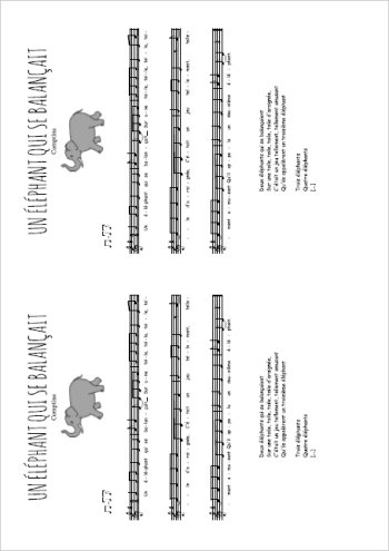 Un éléphant qui se balançait Partition gratuite